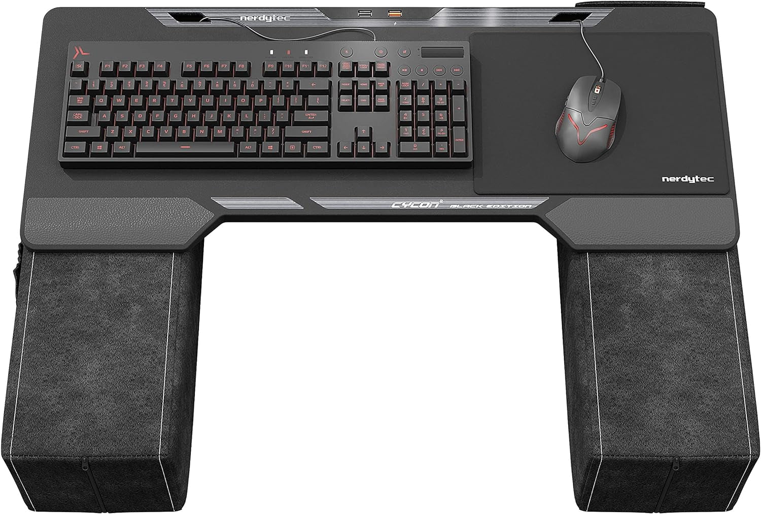 CYCON² Black Edition - Couch Gaming Desk for Mouse & Keyboard (For PC, PS4/5, Xbox One/Series X), Ergonomic Lapdesk for Couch & Bed